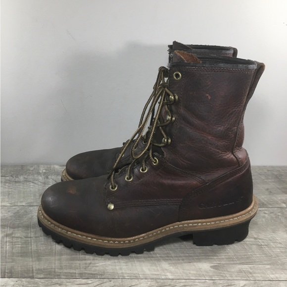 Carolina CA821 Men’s Soft Toe Briar Pitstop Leather Lug Logger Boots Size 9 D - Picture 7 of 12